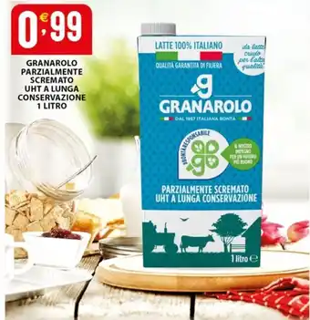 GRANAROLO PARZIALMENTE SCREMATO UHT A LUNGA CONSERVAZIONE 1 LITRO
