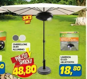 Risparmio Casa OMBRELLONE 3X3M ALLUMINIO offerta