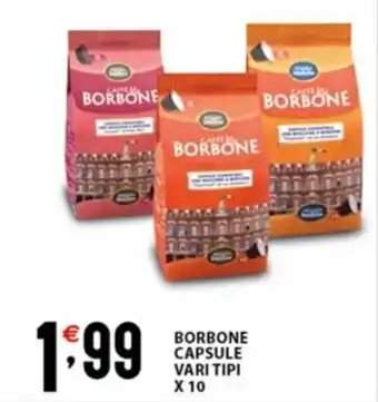 Sisa BORBONE CAPSULE VARI TIPI X 10 offerta
