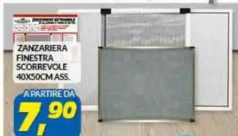 ZANZARIERA FINESTRA SCORREVOLE 40X50CM ASS.