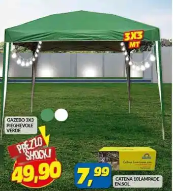 Risparmio Casa GAZEBO 3X3 PIEGHEVOLE VERDE offerta