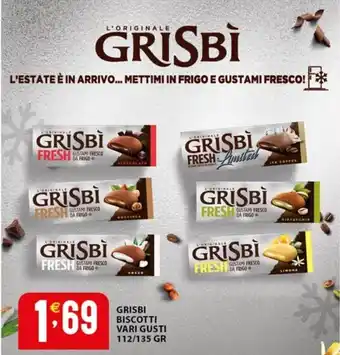 Sisa GRISBI BISCOTTI VARI GUSTI 112/135 GR offerta