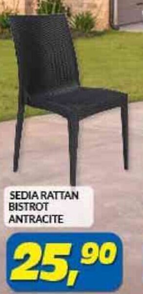 Risparmio Casa SEDIA RATTAN BISTROT ANTRACITE offerta
