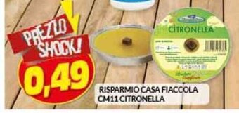 Risparmio Casa RISPARMIO CASA FIACCOLA CM11 CITRONELLA offerta