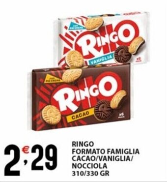 RINGO FORMATO FAMIGLIA CACAO/VANIGLIA/ NOCCIOLA 310/330 GR
