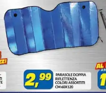 Risparmio Casa PARASOLE DOPPIA RIFLETTENZA COLORI ASSORTITI CM 60X120 offerta