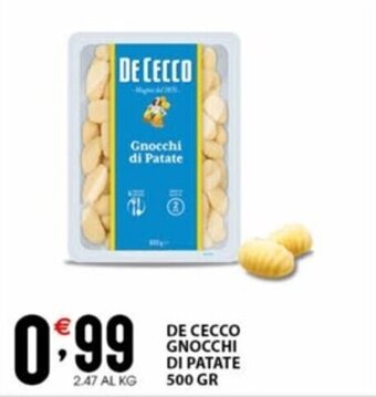 Sisa DE CECCO GNOCCHI DI PATATE 500 GR offerta