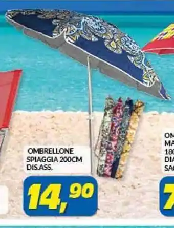 Risparmio Casa OMBRELLONE SPIAGGIA 200CM DISASS offerta