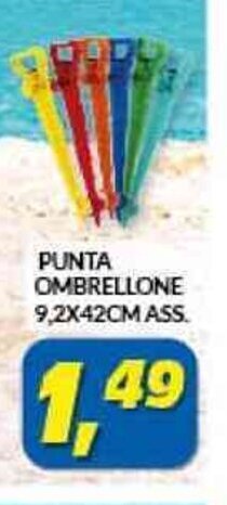 Risparmio Casa PUNTA OMBRELLONE 9,2X42CM ASS. offerta