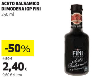 Coop Fini Aceto Balsamico di Modena IGP 250ml offerta
