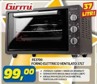 Risparmio Casa FE3700 FORNO ELETTRICO VENTILATO 37LT offerta