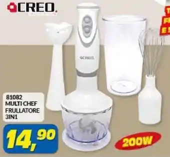 Risparmio Casa CREO. 81082 MULTI CHEF FRULLATORE 3IN1 offerta