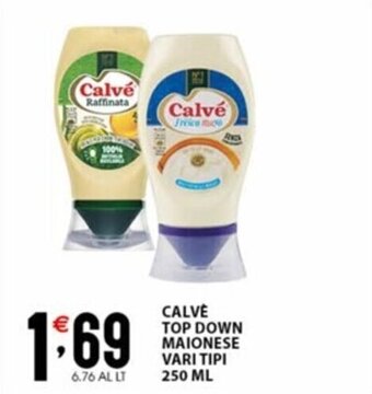 Sisa CALVÈ TOP DOWN MAIONESE VARI TIPI 250 ML offerta