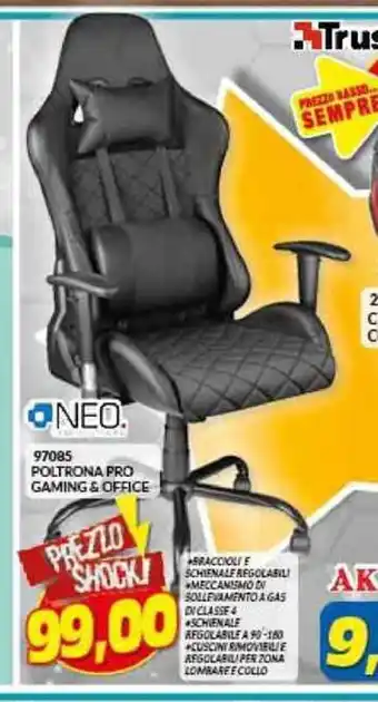 Risparmio Casa 97085 POLTRONA PRO GAMING & OFFICE offerta