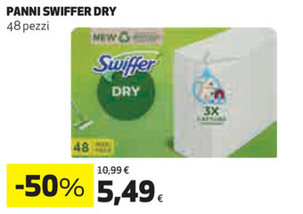 Coop Swiffer Dry Panni 48 pezzi offerta