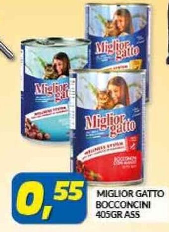 Risparmio Casa MIGLIOR GATTO BOCCONCINI 405GR ASS offerta