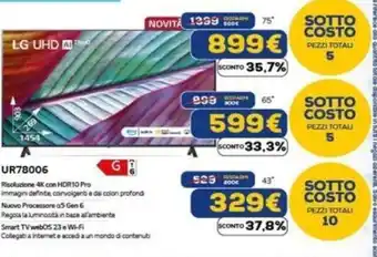 Euronics LG UR78006 75'' offerta