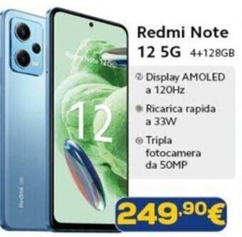 Euronics Redmi Note 12 5G 4+128GB offerta