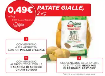 Coop Patate Gialle 2kg offerta