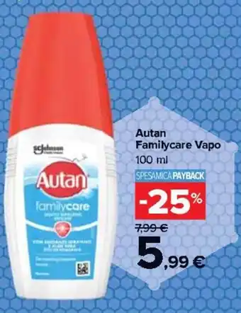 Carrefour Autan Familycare Vapo 100 ml offerta
