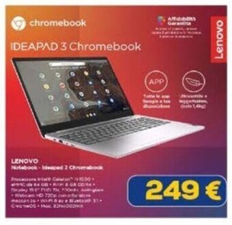 Euronics Lenovo IDEAPAD 3 Chromebook offerta