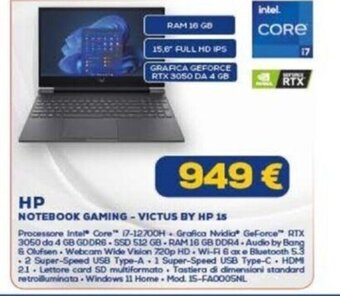 Euronics HP NOTEBOOK GAMING-VICTUS BY HP 15 offerta