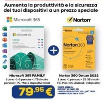 Euronics Microsoft 365 FAMILY offerta