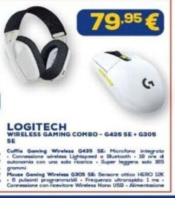 Euronics LOGITECH WIRELESS GAMING COMBO-G435 SE+G305 SE offerta