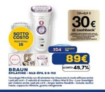 Euronics BRAUN EPILATORE-SILK-ÉPIL 9 9-710 offerta