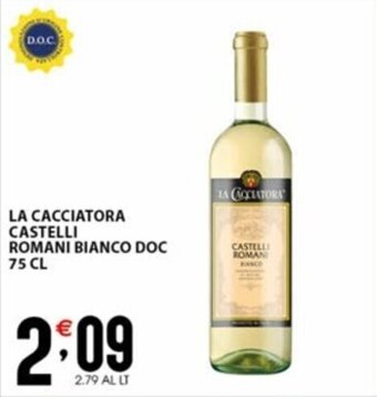 LA CACCIATORA CASTELLI ROMANI BIANCO DOC 75 CL