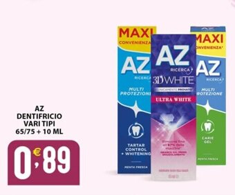AZ DENTIFRICIO VARI TIPI 65/75 + 10 ML