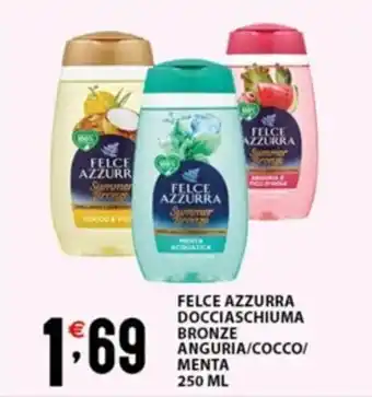 Sisa FELCE AZZURRA DOCCIASCHIUMA BRONZE ANGURIA/COCCO/ MENTA 250 ML offerta