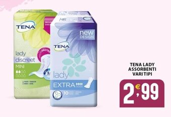 Sisa TENA LADY ASSORBENTI VARI TIPI offerta