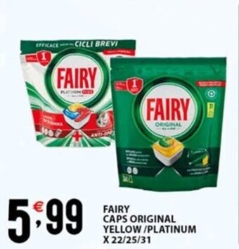 Sisa FAIRY CAPS ORIGINAL YELLOW/PLATINUM X 22/25/31 offerta