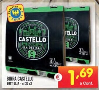 BIRRA CASTELLO BOTTIGLIA - cl 33 x3