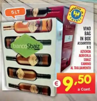 VINO BAG IN BOX ASSORTITO It 5 AZIENDA AGRICOLA SBAIZ CAMINO AL TAGLIAMENTO