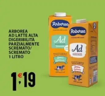 Sisa ARBOREA AD LATTE ALTA DIGERIBILITA PARZIALMENTE SCREMATO/ SCREMATO 1 LITRO offerta