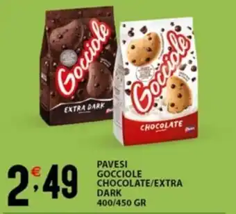 Sisa PAVESI GOCCIOLE CHOCOLATE/EXTRA DARK 400/450 GR offerta
