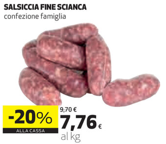 Coop Salsiccia Fine Scianca offerta