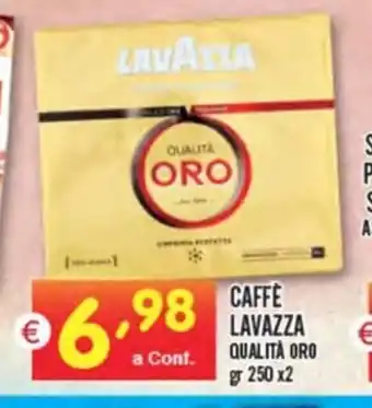 Centro Commerciale Discount CAFFE LAVAZZA QUALITÀ ORO gr 250x2 offerta