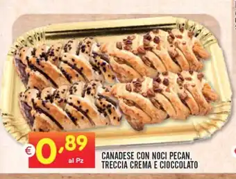 CANADESE CON NOCI PECAN, TRECCIA CREMA E CIOCCOLATO
