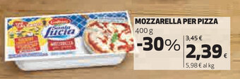Coop Galbani Santa Lucia Mozzarella per Pizza 400g offerta