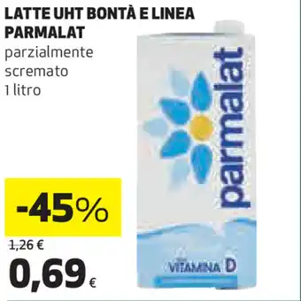 Coop Parmalat Bontà e Linea Latte UHT 1lt offerta