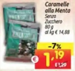 Caramelle alla Menta Senza Zucchero 80g