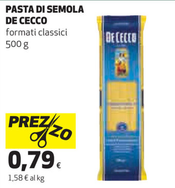 Coop De Cecco pasta di Semola 500g offerta