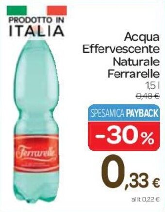 Carrefour Express Acqua Effervescente Naturale Ferrarelle 1,5 l offerta