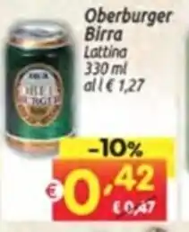 Centro Commerciale Discount Oberburger Birra Lattina 330 ml offerta