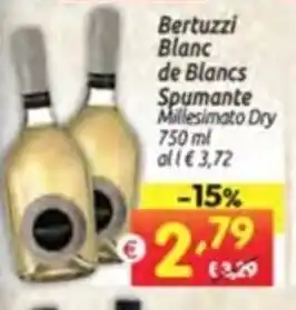 Bertuzzi Blanc de Blancs Spumante Millesimato Dry 750ml