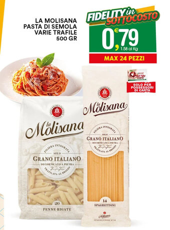 Gecop LA MOLISANA PASTA DI SEMOLA VARIE TRAFILE 500 GR offerta