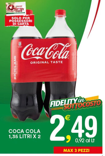 COCA COLA 1,35 LITRI X 2